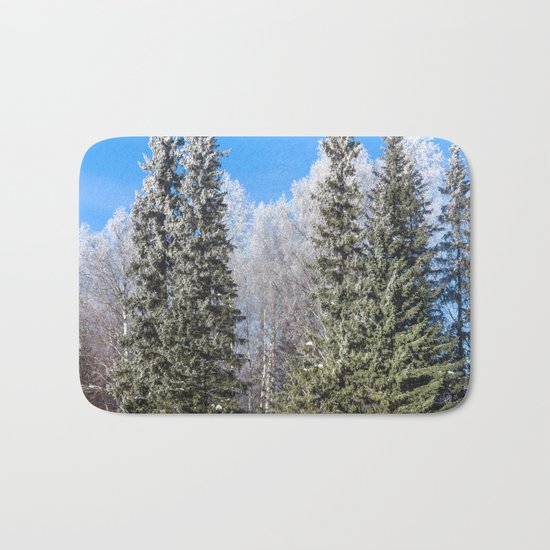 Frozen forest Bath Mat