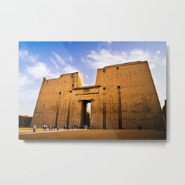 The Temple of Horus in Efdu Metal Print | Photo, Ancient, Pharaoh, African, Colonnade, Temple, Landmark, Architecture, Egypt, Archeology 