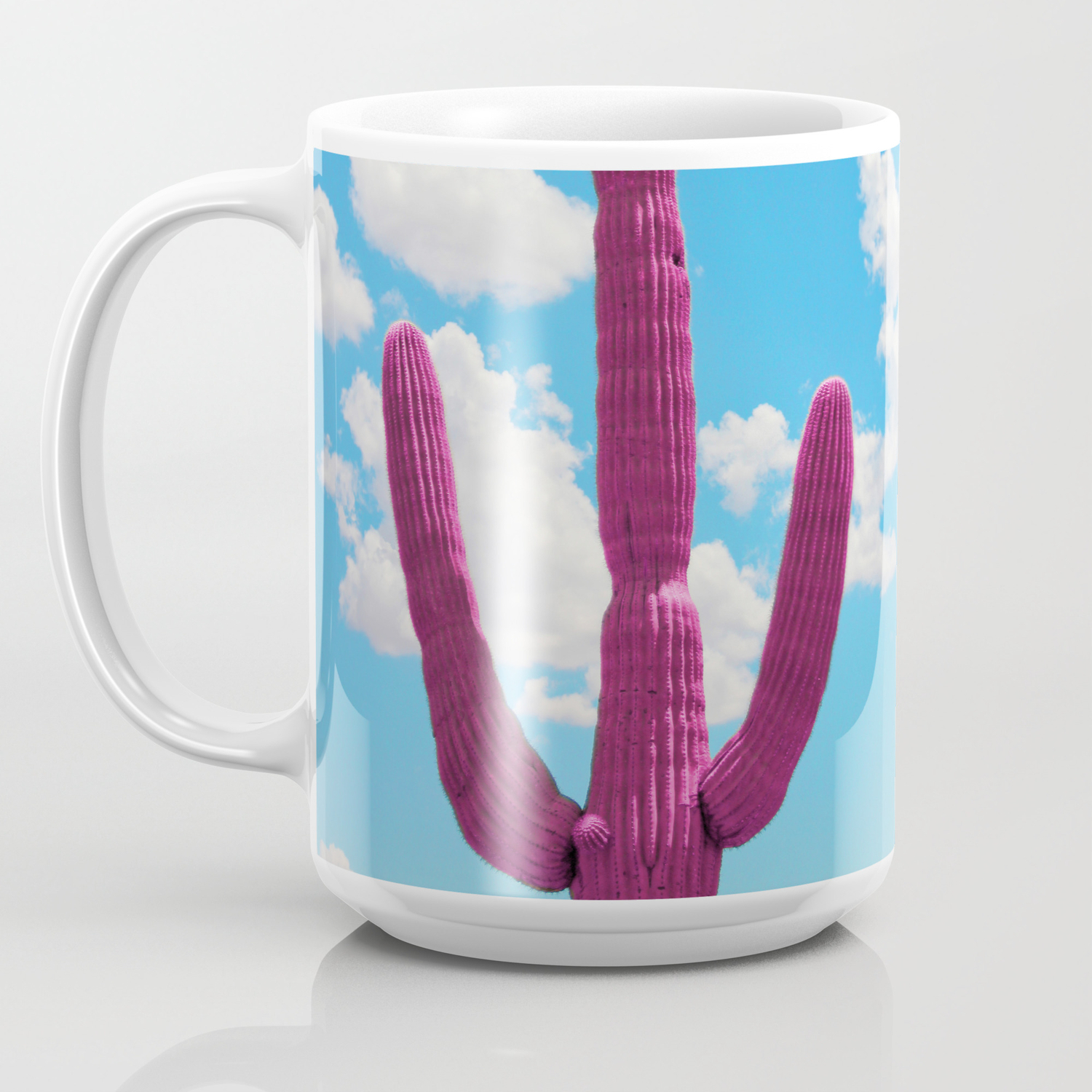 Pink Saguaro Against Blue Cloudy Sky Coffee Mug By Tomwindeknecht Society6 Pink Saguaro Against Blue Cloudy Sky Coffee Mug By Tomwindeknecht Society6