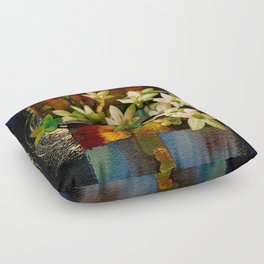 flowers and abstract Floor Pillow