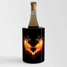 Angel Fire Heart with Wings Wine Chiller