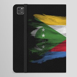 Comoros flag brush stroke, national flag iPad Folio Case
