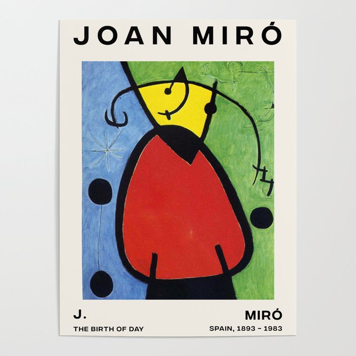 Joan Miro - Painting (Blue Star) - Exhibition Poster - Art Print