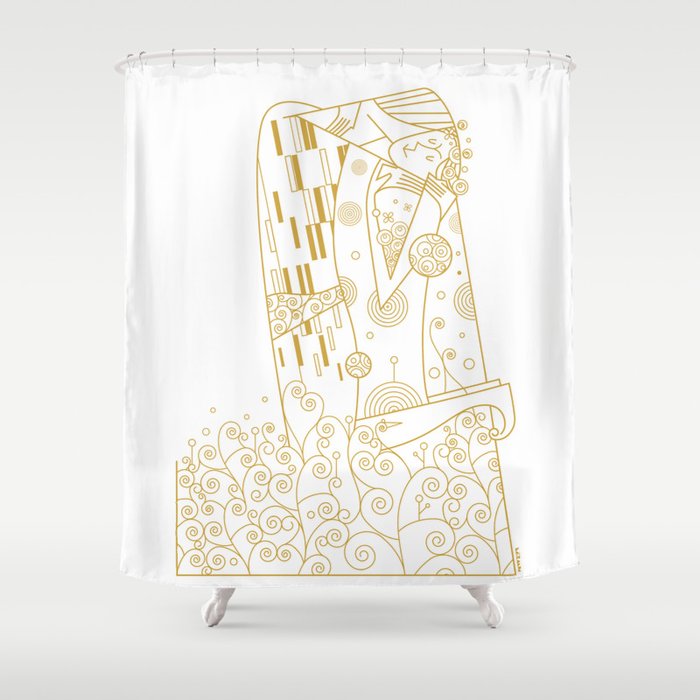 Klimt's kiss Shower Curtain