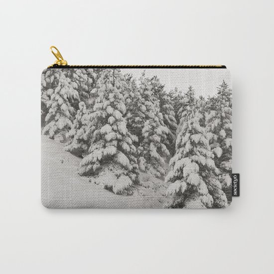 Snowy trees. Retro Carry-All Pouch