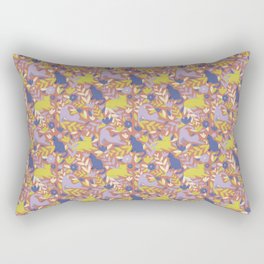 Leafy Cat Pattern Rectangular Pillow