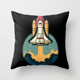 Space Shuttle Rocket Spaceship Astronaut Throw Pillow