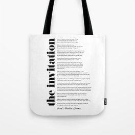 The Invitation by Oriah Mountain Dreamer Tote Bag