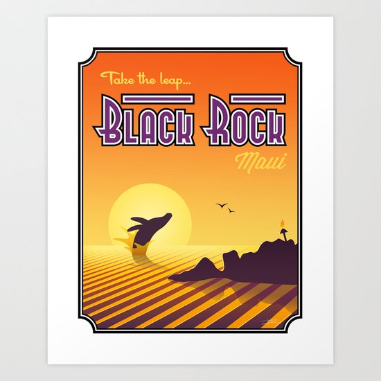 Landmarks of Life™: Black Rock, Maui Art Print