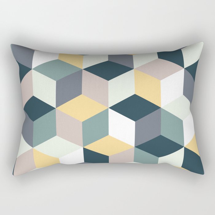 Cubic Pattern Rectangular Pillow