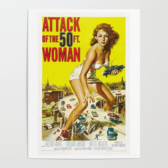 50 Foot Woman Attacks Poster