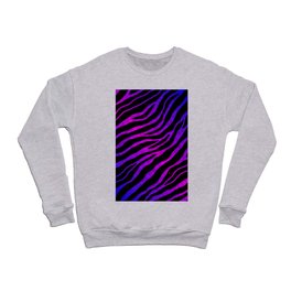 Ripped SpaceTime Stripes - Blue/Pink Crewneck Sweatshirt