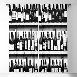 Wine Bottles in Black And White #decor #society6 #buyart Blackout Curtain