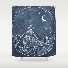 Night Court moon and stars Shower Curtain