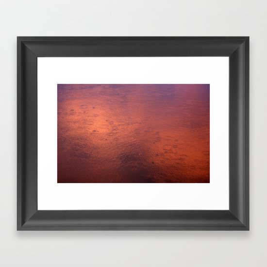 Rain shower reflections Framed Art Print
