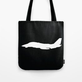 F-14 Tomcat Military Fighter Jet Aircraft Silhouette Tote Bag