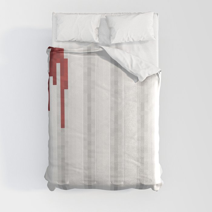 Pixel Blood Shower Curtain Comforter