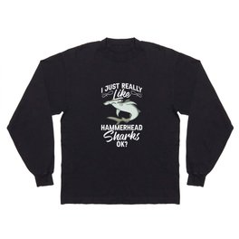 Hammerhead Shark Head Tooth Funny Long Sleeve T-shirt