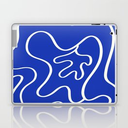 Minimalist line blue flower 2 Laptop Skin