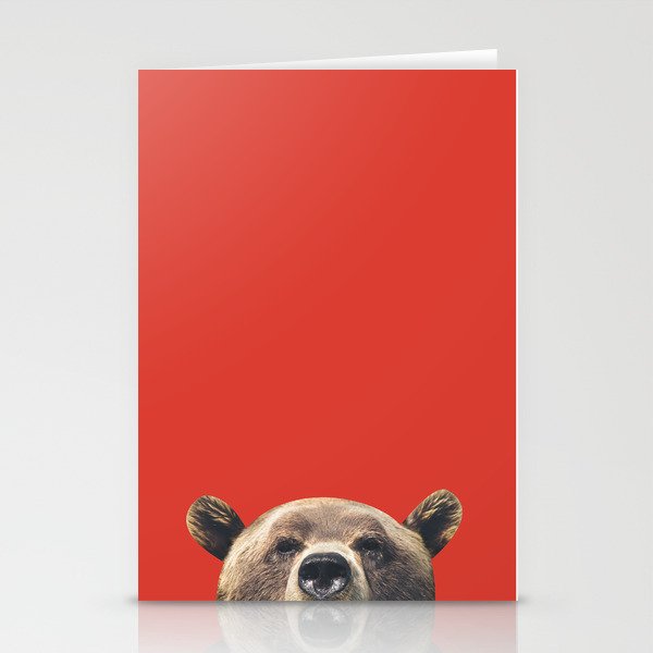 Bear - Red Stationery Cards