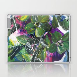 green flowers in rainbow N.o 3 Laptop Skin