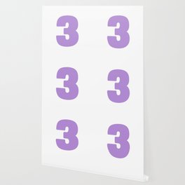 3 (Lavender & White Number) Wallpaper