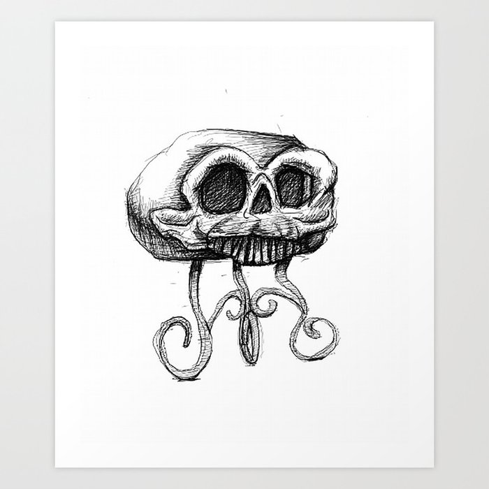 MANTLE skull Art Print