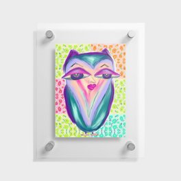 Colorful Floral Abstract Owl Floating Acrylic Print
