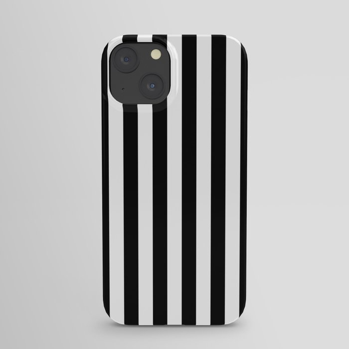 Large Black and White Cabana Stripe iPhone Case