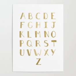 Fawn Uppercase ABCs Poster