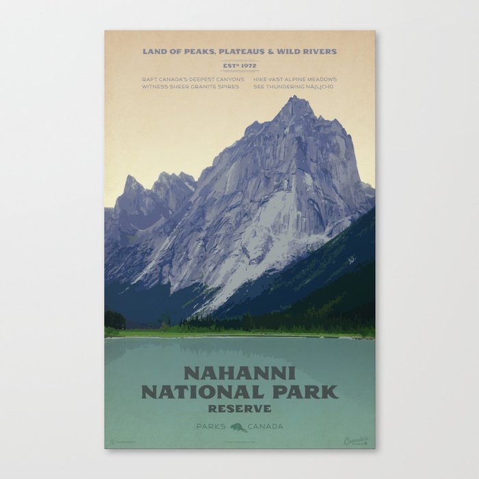 Nahanni National Park Poster Canvas Print