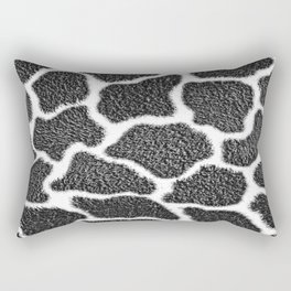 Silver and black giraffe skin Rectangular Pillow