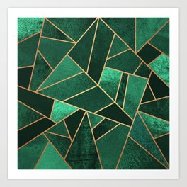 Emerald and Copper Art Print