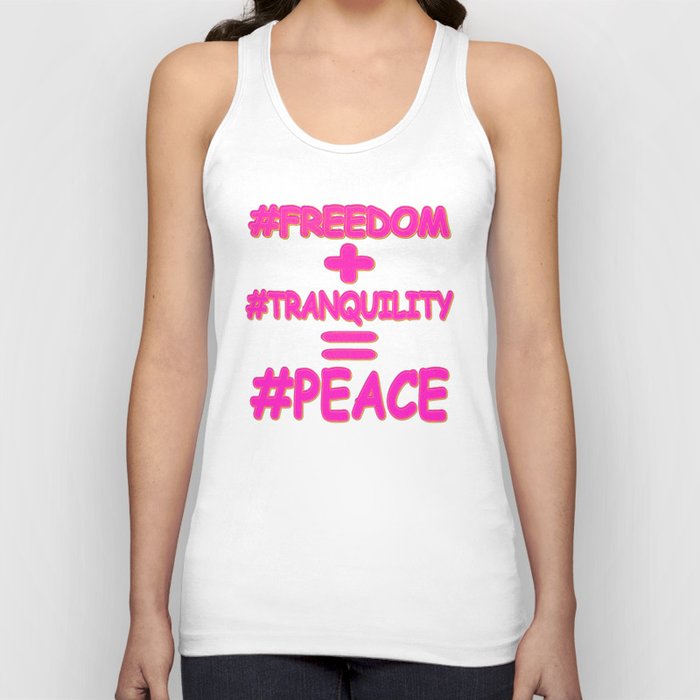 "PEACE EQUATION" Cute Design. Buy Now Tank Top