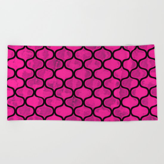 Watercolor Lovely Pattern VVIX Beach Towel