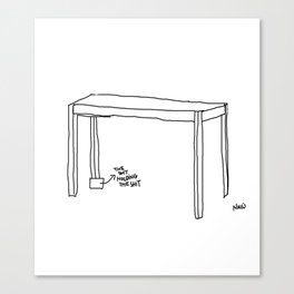 crooked table Canvas Print