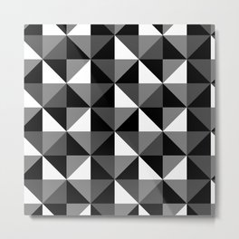 Gunmetal Square Geometric Stud Metal Print