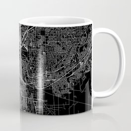 Sacramento Black Map Coffee Mug