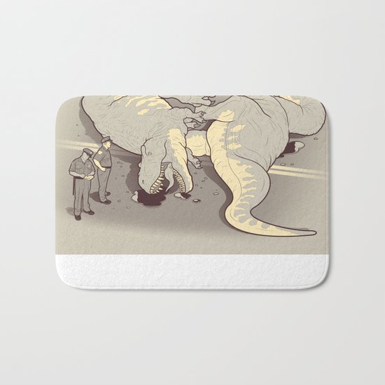 Tyrannosaurus Wrecks Bath Mat