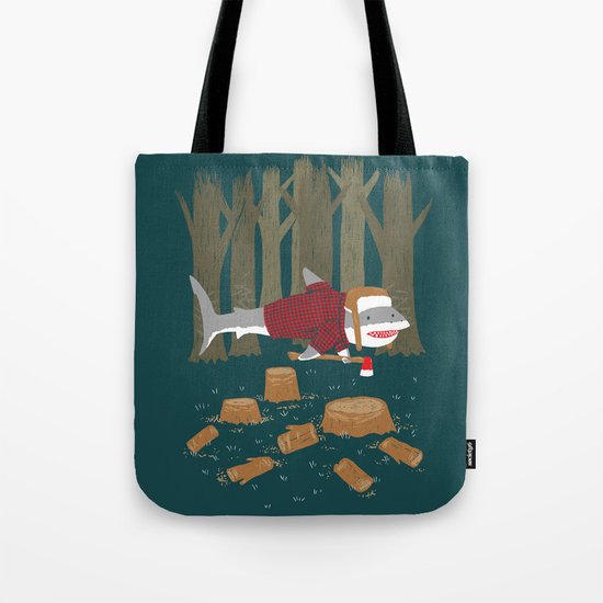LumberJack Shark Tote Bag