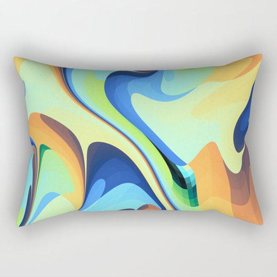 Color waves Water and Sun Rectangular Pillow