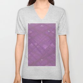 Abstract pink fractal background with various color lines and strips V Neck T Shirt