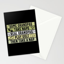 Funny Golf Lover Grandpa Stationery Card