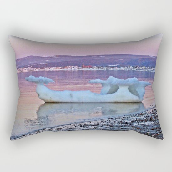 Viking Ice Ship Portrait Rectangular Pillow