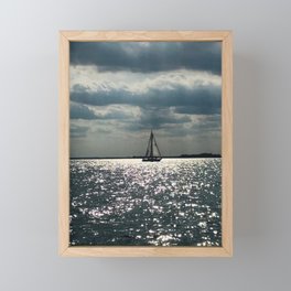 "Lake Erie Sailboat" photography by Willowcatdesigns Framed Mini Art Print