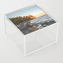 Sunset at Split Rock Lighthouse | Travel Photography | Minnesota Acrylic Box