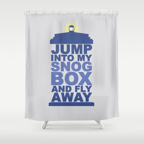 Snog Box (Tardis) Shower Curtain
