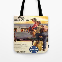 Vintage poster - Gee, that's Eatin' Tote Bag