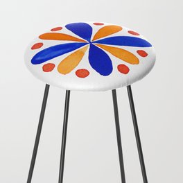  Talavera Pattern (blue and orange) Counter Stool