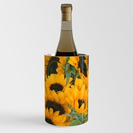 Bright Yellow Summer Sunflower Garden Wine Chiller